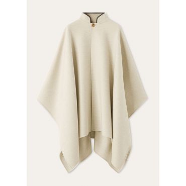 Loro Piana - Spagna Cape Cash Double Bicolor Rain, Woman, Natural Melange, Size: S