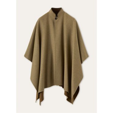 Loro Piana - Spagna Cape Cash Double Bicolor Rain, Woman, Pine Perfume Melange, Size: M