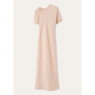 Loro Piana - Aina Dress Summer Linen Crepe Natte', Woman, Pink Feather, Size: 40