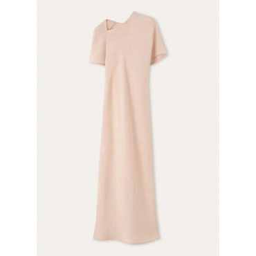 Loro Piana - Aina Dress Summer Linen Crepe Natte', Woman, Pink Feather, Size: 40
