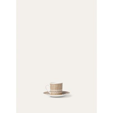 Loro Piana - Coffee Cup & Saucer Punti A Maglia, Beige/Kummel/Ocre, Size: NR