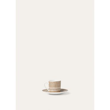 Loro Piana - Coffee Cup & Saucer Punti A Maglia, Beige/Kummel/Ocre, Size: NR