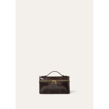 Loro Piana - Extra Pocket L19 Water Snake Ch Ls, Woman, Dark Chocolate Licorice/Sun Gold, Size: NR