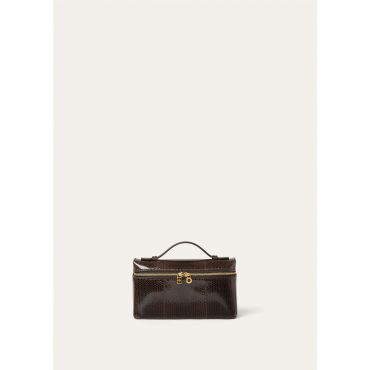 Loro Piana - Extra Pocket L19 Water Snake Ch Ls, Woman, Dark Chocolate Licorice/Sun Gold, Size: NR