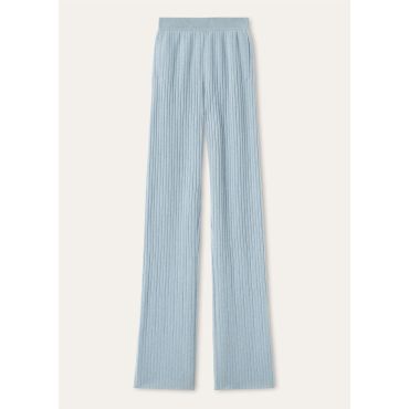 Loro Piana - Baby Coste Trousers Baby Cash Gg 12, Woman, Iced Snow Melange, Size: 42