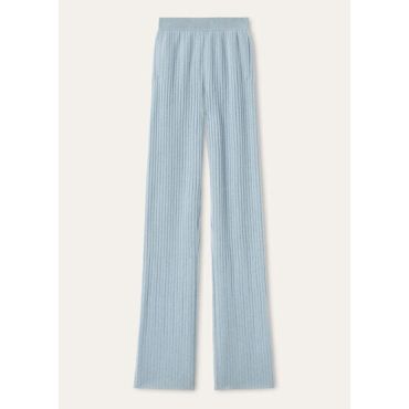 Loro Piana - Baby Coste Trousers Baby Cash Gg 12, Woman, Iced Snow Melange, Size: 42