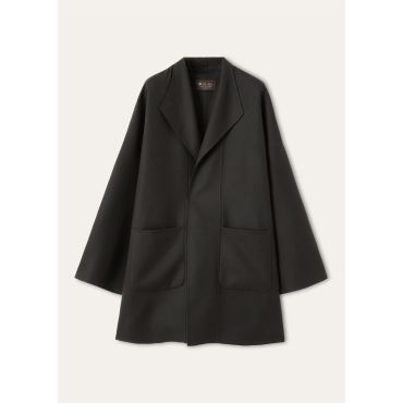 Loro Piana - Jeff Sb Coat Royal Lightness, Woman, Black Pine, Size: 38