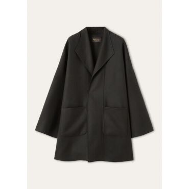 Loro Piana - Jeff Sb Coat Royal Lightness, Woman, Black Pine, Size: 38