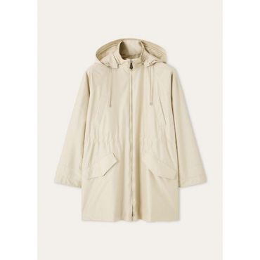 Loro Piana - Wilson Parka Silk Tech Storm, Woman, Savana, Size: 38