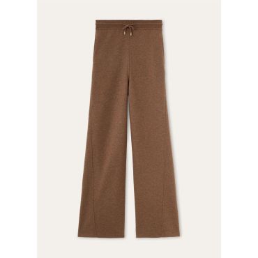 Loro Piana - Rio Bodro Wide Pants Novalis, Woman, Rustic Brown Mel, Size: S