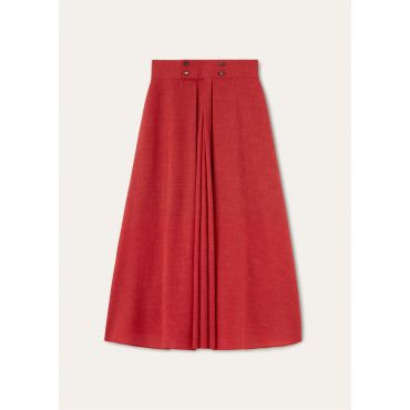 Loro Piana - Petra Skirt Summertime, Woman, Crimson Blaze, Size: 36