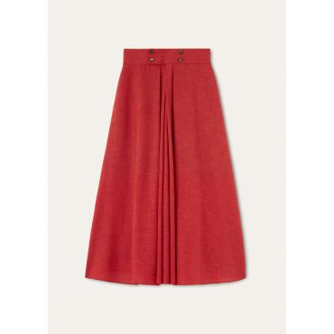 Loro Piana - Petra Skirt Summertime, Woman, Crimson Blaze, Size: 36