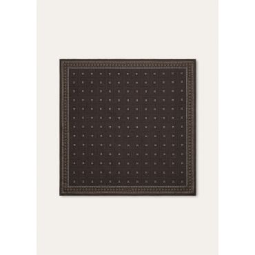 Loro Piana - Loro Piana Henry Foulard 60 Cash Silk, Man, Olive Brown/Light Grey, Size: NR