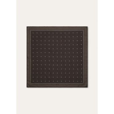 Loro Piana - Loro Piana Henry Foulard 60 Cash Silk, Man, Olive Brown/Light Grey, Size: NR