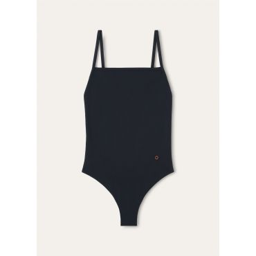 Loro Piana - One Piece Squared Marine Jersey, Woman, Blue Navy, Size: 38