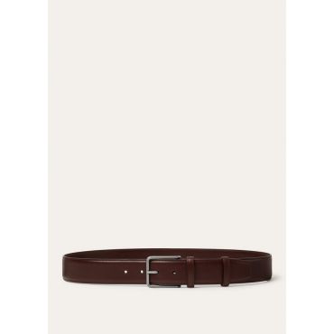 Loro Piana - Mayfair 38 Mm Rustic Leather, Man, Dark Coffe/Light Onyx, Size: 95