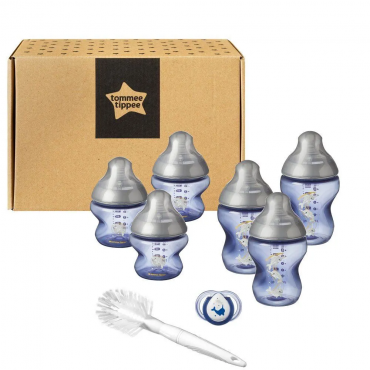 Tommee Tippee - Closer to Nature Newborn Baby Bottle Starter Set Blue