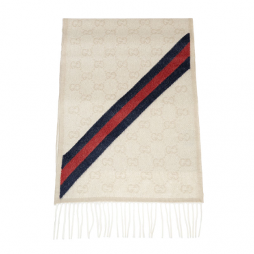 Gucci - Unisex Scarf 100% Wool Beige