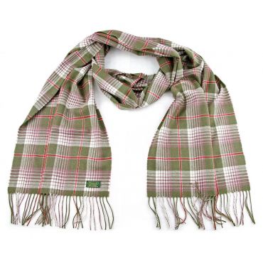 Glencroft - 100% Cashmere Green Plaid Stole