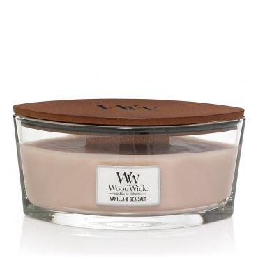 WoodWick - Vanilla and Sea Salt Hearthwick Ellipse Candle