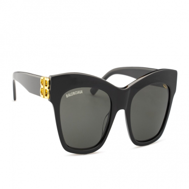 Balenciaga - BB0132S 001 Grey &amp; Black Sunglasses