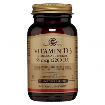 Solgar - Vitamin D3 55g (50 Vegetable Capsules)