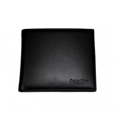 Calvin Klein Leather Wallet with Coin Purse Black