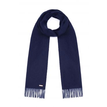 Hortons England - 100% Cashmere Scarf -Navy Blue