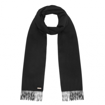 Hortons England -Lindo Lambswool Scarf - Black