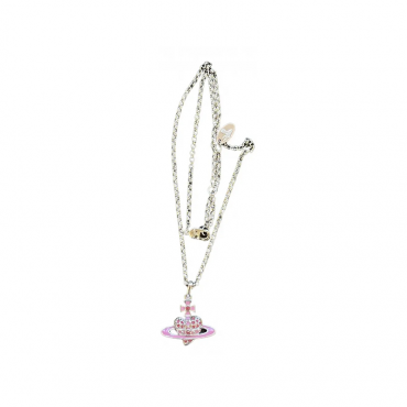 Vivienne Westwood - Reverse Heart Pendant silver/ pink