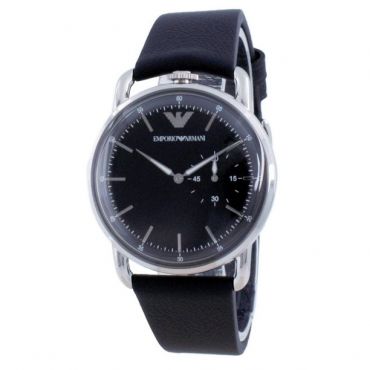 Emporio Armani - Black Dial Leather Quartz Men&#039;s Watch (AR11336)