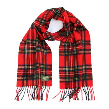 Glencroft 100% Pure New Wool Tartan Scarves - Royal Stewart