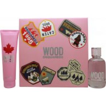 DSquared² Wood For Her Gift Set 100ml EDT + 150ml Body Lotion