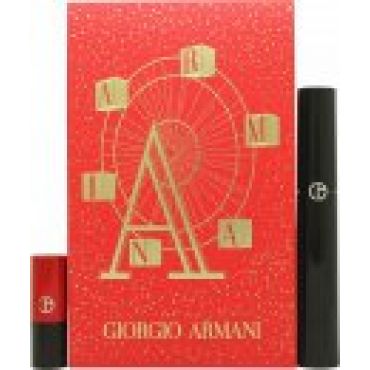 Giorgio Armani Eyes To Kill Gift Set 10ml Mascara + 1.4g Lip Power Lipstick 400