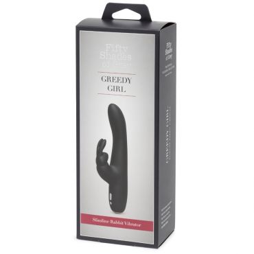 Fifty-shades-of-grey Slimline Greedy Girl Rabbit Vibrator, Beginner - Amorana