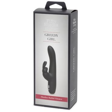 Fifty Shades Of Grey, Slimline Greedy Girl, Rabbit Vibrator - Amorana