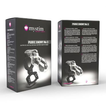 Mystim Pubic Enemy No 3 Chastity Cage, Beginner - Amorana
