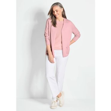 Pitkä kashmirneuletakki - roosa - Gr. 44 - Goldner Fashion