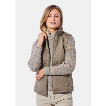 Liivi keinoturkisvuorilla - beige - Gr. M - Goldner Fashion