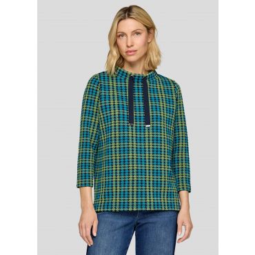 Collegepaita kukonaskelkuviolla - sininen / turkoosi / vihreä - Gr. 38 - Goldner Fashion