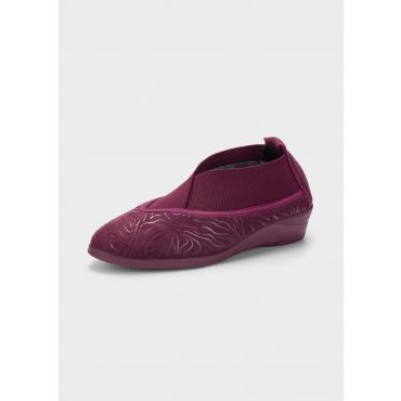 Kotitossut joustonauhalla ja pitävällä pohjalla - bordeaux - Gr. 40 - Goldner Fashion