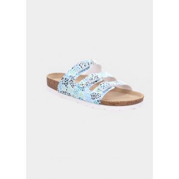 Pistokkaat pitävällä pohjalla - sininen / kuvioll. - Gr. 37 - Goldner Fashion