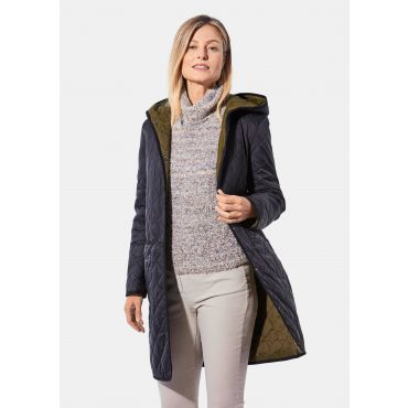 Tikkitakki 2-in-1 lookissa - musta / khaki - Gr. L - Goldner Fashion