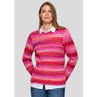 Neulepusero pehmeää koristelankaa - punainen / pinkki - Gr. 42 - Goldner Fashion