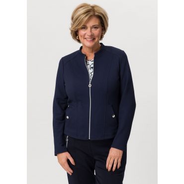 Jerseybleiseri vetoketjulla - tummansininen - Gr. 38 - Goldner Fashion