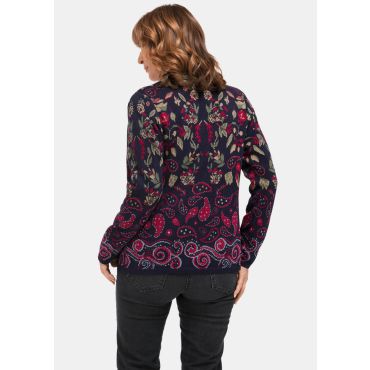 Neuletakki - tummansininen / kuvioll. - Gr. 54 - Goldner Fashion