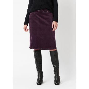 Hame taskuilla ohutta babycord-vakosamettia - bordeaux - Gr. 40 - Goldner Fashion