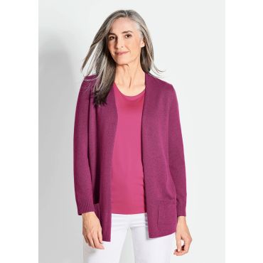 Pehmoinen kashmirneuletakki - marjanpunainen - Gr. 42 - Goldner Fashion