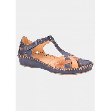 Käytännöllinen tarrakiinnitys - tummansininen / ruskea - Gr. 40 - Goldner Fashion