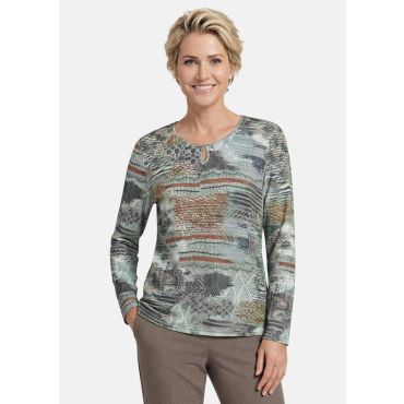 Printtineulospaita - salvia / kuvioll. - Gr. 25 - Goldner Fashion